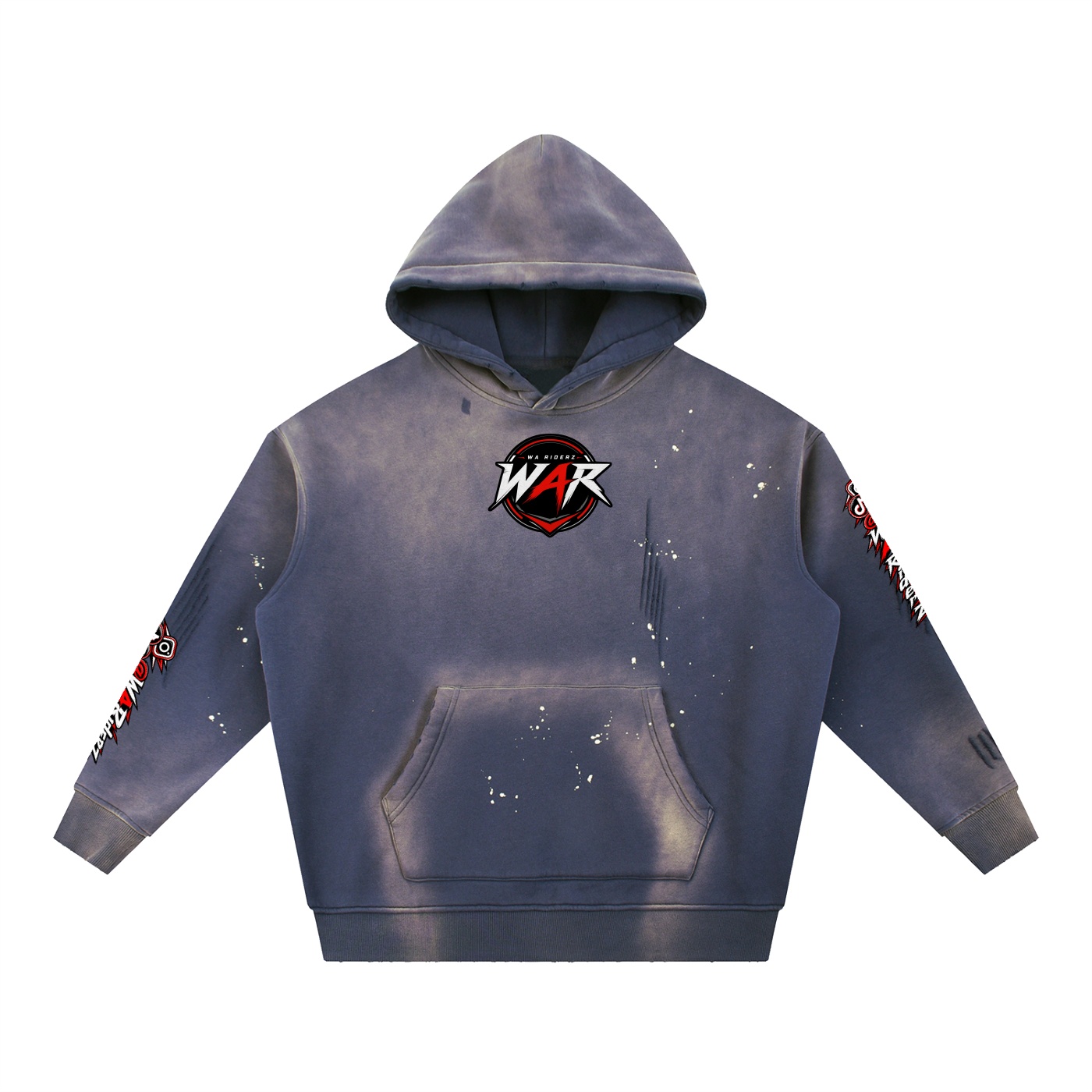 Vintage Washed Frayed Fleece Hoodie - Image 7