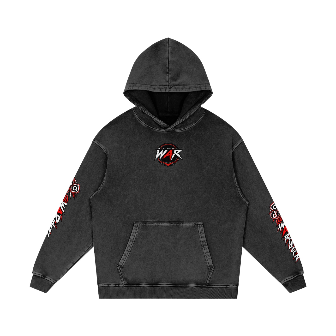 Snow Washed Loose Cotton Hoodie