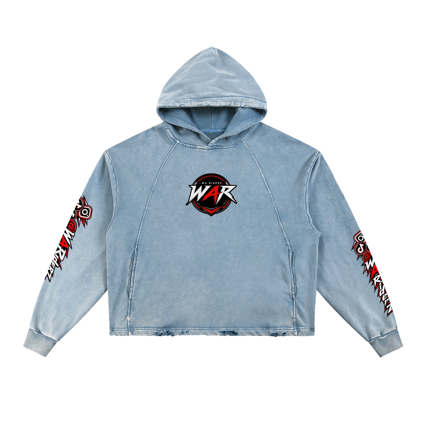 Vintage Washed Frayed-Hem Hoodie - Image 5