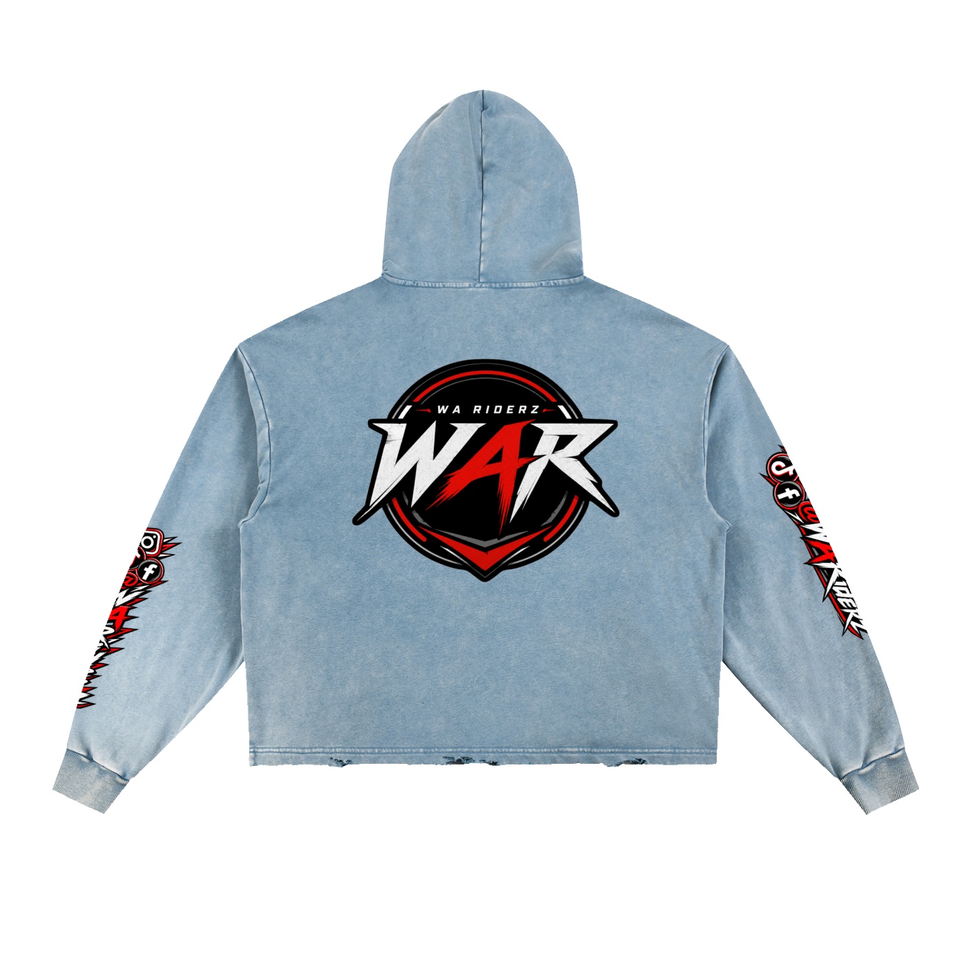 Vintage Washed Frayed-Hem Hoodie - Image 6